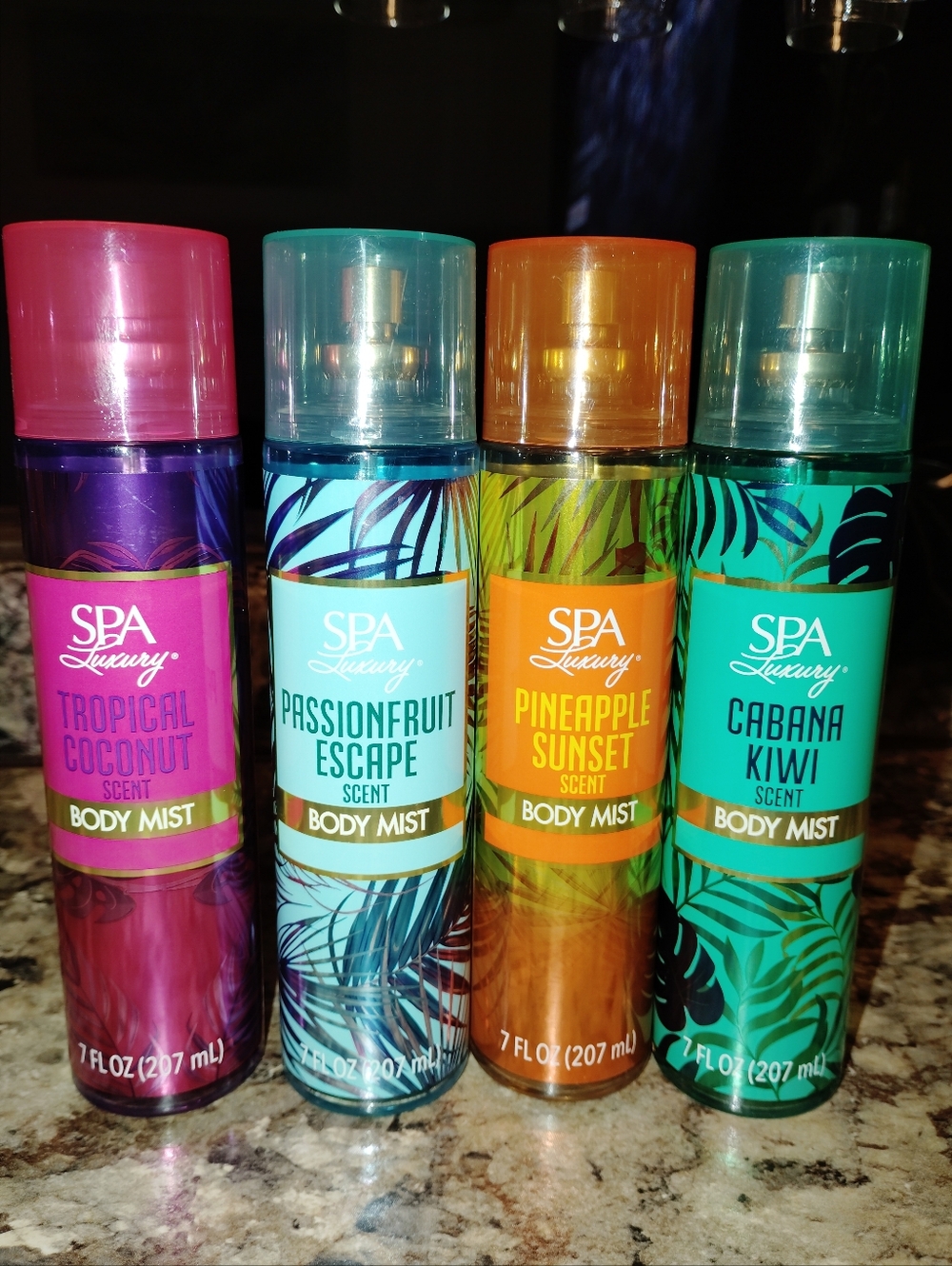 Spa luxury body mist fine fragrance mist. Tropical coconut passion fruit escape
